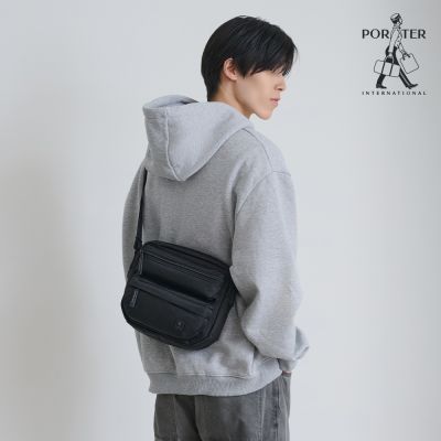 PORTER INTERNATIONAL - 高效整備LIBERAL斜背包 - 黑