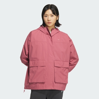 ADIDAS 愛迪達 阿迪達斯 女 風衣 外套 運動外套-粉色 MOUNTAIN PARKA-JG3811