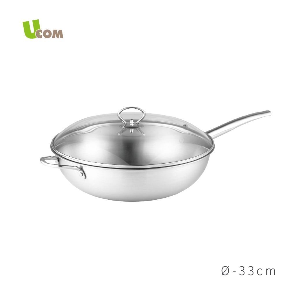 【UCOM 瑞康屋】鍋匠系列MT25台製複合金單柄炒鍋(33cm)