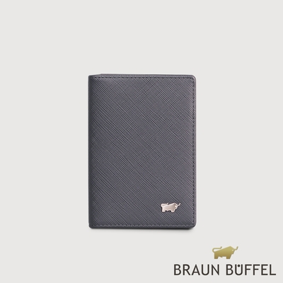 【BRAUN BUFFEL 德國小金牛】台灣總代理 尚恩A 4卡名片夾(網路限定)-藍色/BF354-402-NY