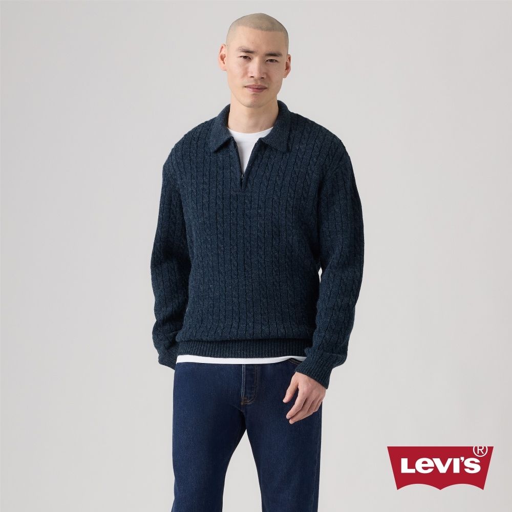Levi's Mason 四分之一拉鍊針織毛衣 / 羊毛混紡 男生上衣 熱賣單品