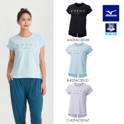 【MIZUNO 美津濃】女款瑜珈短袖T恤 K2TAC201XX（任選一件）(T恤)
