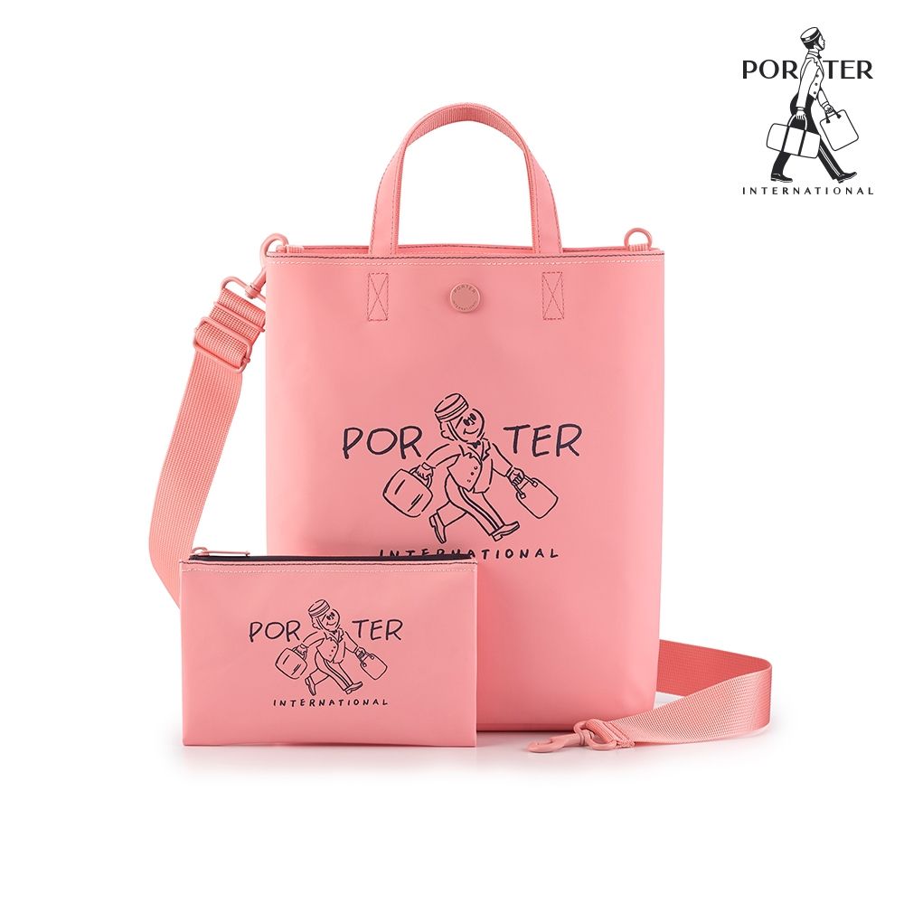 PORTER INTERNATIONAL - 歡快特調GAPPY托特包(附收納包) - 蜜桃粉