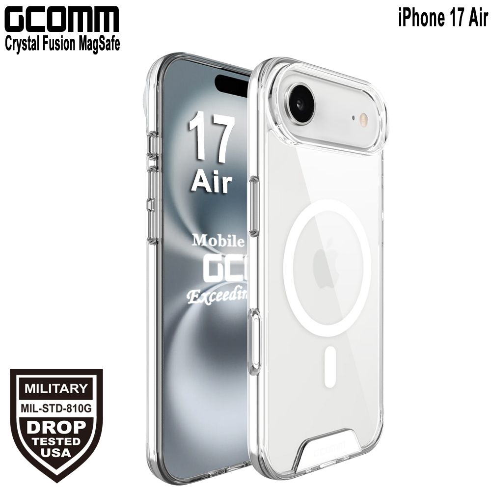GCOMM iPhone Air 磁吸晶透軍規防摔殼 Crystal Fusion MagSafe
