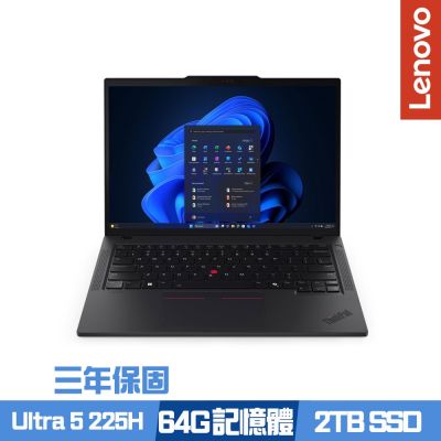 Lenovo聯想 Lenovo 聯想 ThinkPad T14 Gen 6 14吋商務筆電 Ultra 5 225H/32G+32G/2TB SSD/Win11Pro/三年保/特仕版