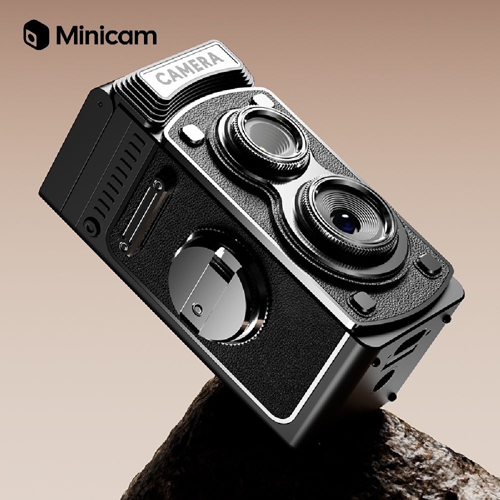 【Minicam 迷你拍】G17 復古TLR雙眼 Y8000 迷你相機-黑