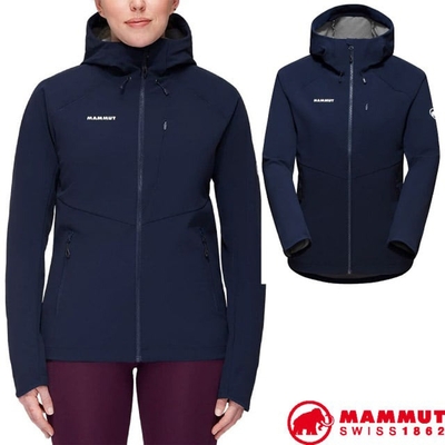 MAMMUT 長毛象 女 Ultimate Comfort 經典軟殼連帽外套.夾克 1011-01960-5118 海洋藍