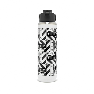 Nike 不鏽鋼水壺 Recharge 不鏽鋼大口徑保冷瓶 24oz 防漏 白黑 700ml N100762919-324