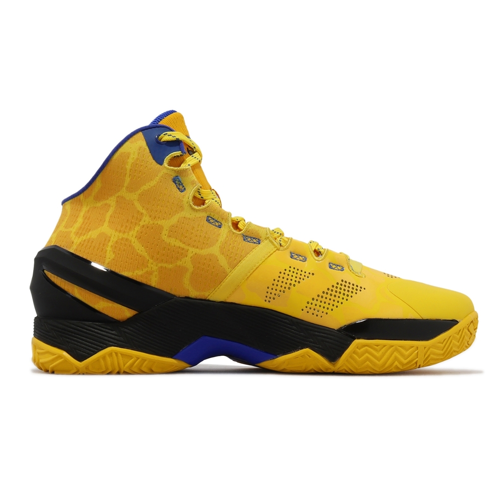 Under Armour 籃球鞋Curry 2 Bang Bang 男鞋黃黑長頸鹿斑紋運動鞋UA