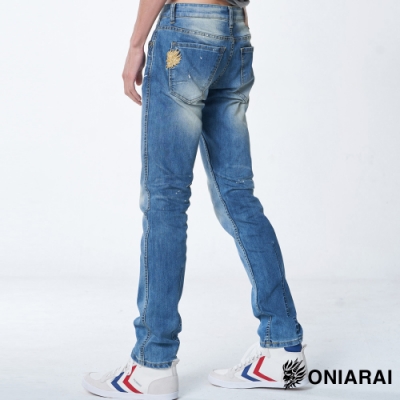 鬼洗 BLUE WAY –736超視覺立體剪裁折線直筒褲