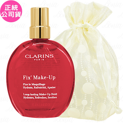 CLARINS 克蘭詩 玫瑰精萃定妝噴霧(15ml)旅行袋組(公司貨)