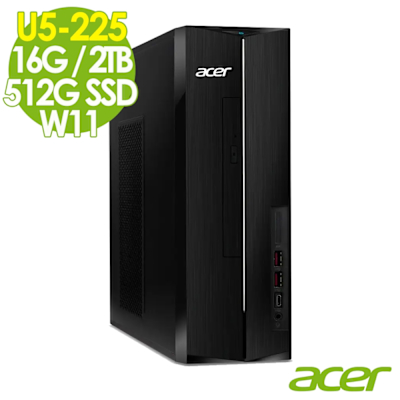 Acer 宏碁 Aspire XC-1860 家用薄型電腦 (U5-225/16G/2TB+512G SSD/300W/W11)