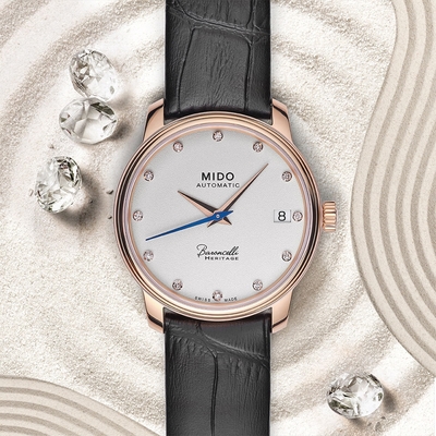 MIDO 美度 官方授權 Baroncelli 永恆系列 鑽石機械女錶 開學換新季 送禮推薦-33mm M0272073626600