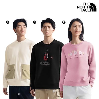(券後1511)【The North Face】北面大學T｜男女款潮流圓領長袖印花設計 (多款任選)