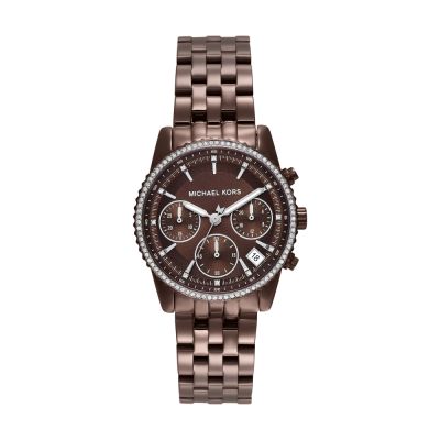 MICHAEL KORS Bryant 晶鑽計時三眼女錶 35mm MK7559附提袋