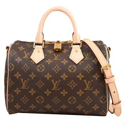 LOUIS VUITTON路易威登 LV M46977 Speedy Bandoulière 經典老花手提/斜背兩用波士頓包 25CM(附鎖組)