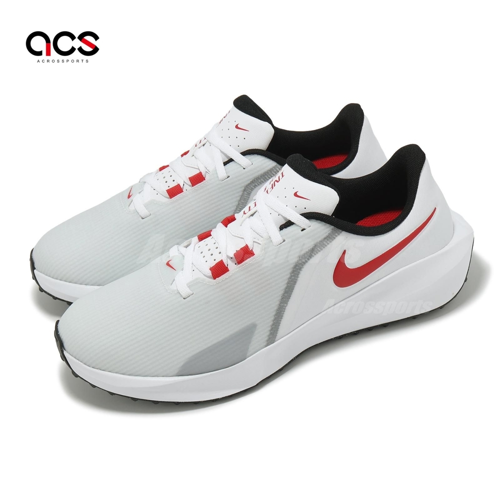 Nike 高爾夫球鞋 Infinity G NN 寬楦 男鞋 女鞋 白 紅 高球 休閒鞋 FN0565-101