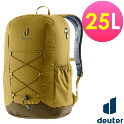 【Deuter】3D GoGo 人體工學減震透氣旅遊健行後背包25L 3813224 海藻褐