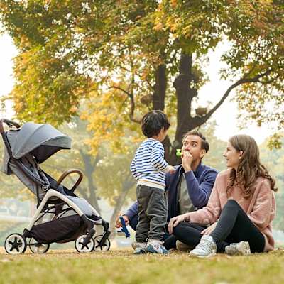Britax Römer 英國 Gravity II 自動收嬰兒手推車 精緻藍 (附贈Britax收納袋)