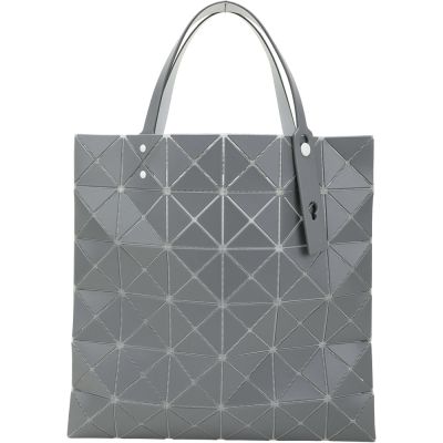ISSEY MIYAKE 三宅一生 BAOBAO LUCENT W COLOR 6x6 撞色霧面幾何手提托特包(深灰x白)