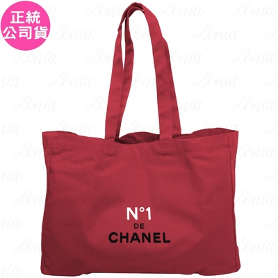 CHANEL香奈兒 CHANEL 香奈兒 1號紅色山茶花時尚托特袋(公司貨)