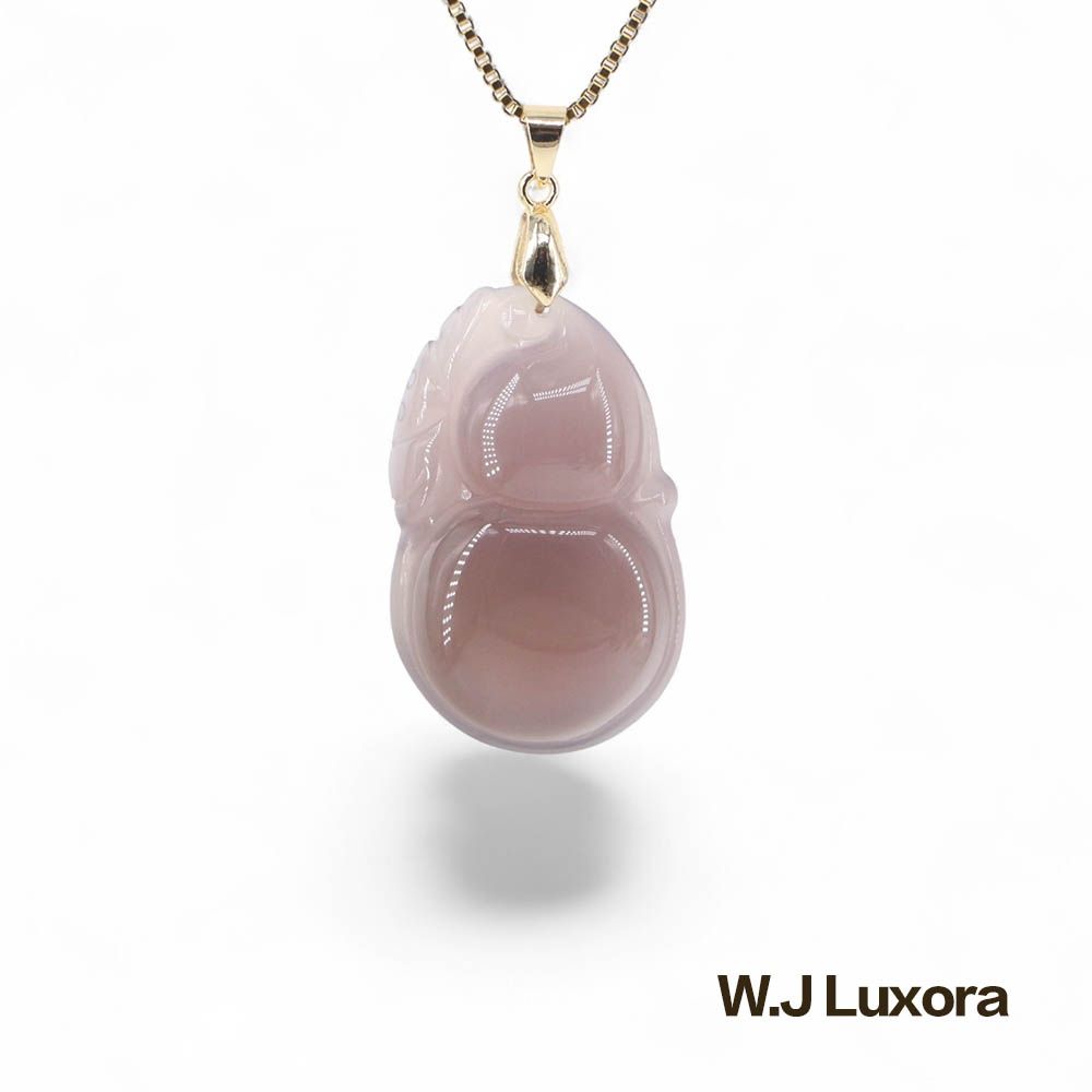 W.J Luxora溫潤通透煙紫玉髓項錬 1160609-1