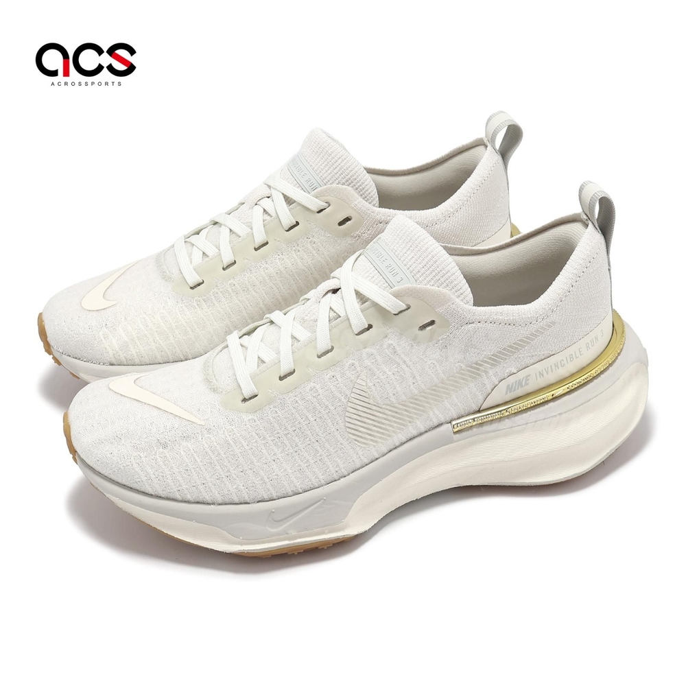 Nike 慢跑鞋 Wmns ZoomX Invincible Run FK 3 女鞋 白 金 回彈 運動鞋 DR2660-008