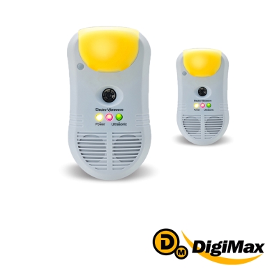DigiMax驅鼠蟲器 【DigiMax】強效型三合一超音波驅鼠器 UP-11T 二入組 [有效打擊頑固鼠患][ 使用範圍約50坪 ][特殊黃光忌避蚊蟲]