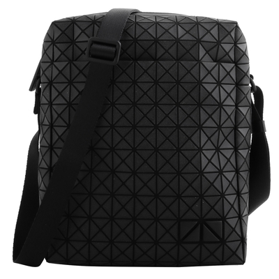 ISSEY MIYAKE  BAOBAO 幾何方格小方格直式斜背包(霧面黑)