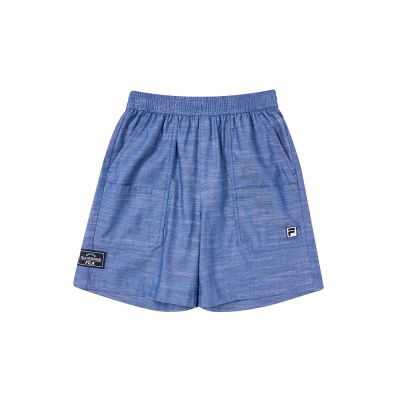 FILA KIDS 童平織短褲-深藍色 1SHA-4423-DB