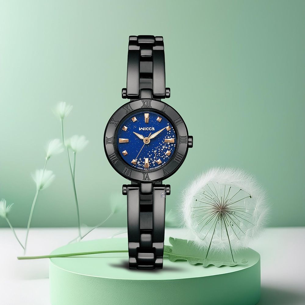 CITIZEN 星辰 wicca 公主系列 星辰夜空 太陽能時尚錶-34mm KP2-647-71R