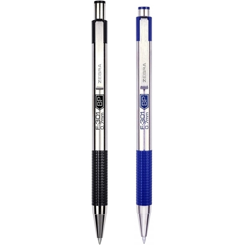 美版)日本ZEBRA不鏽鋼原子筆F-301 0.7mm BP(筆芯：藍色0.7mm油性)圓珠筆ball pen | 原子筆/ 中性筆|  Yahoo購物中心