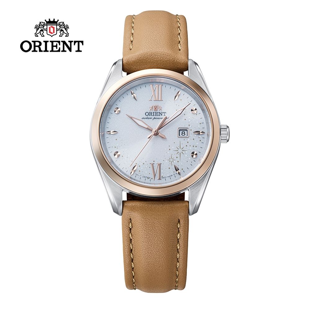 ORIENT 東方錶 DATE 系列 太陽能經典腕錶 皮帶款 白色 RA-WG0604S - 32.1 mm