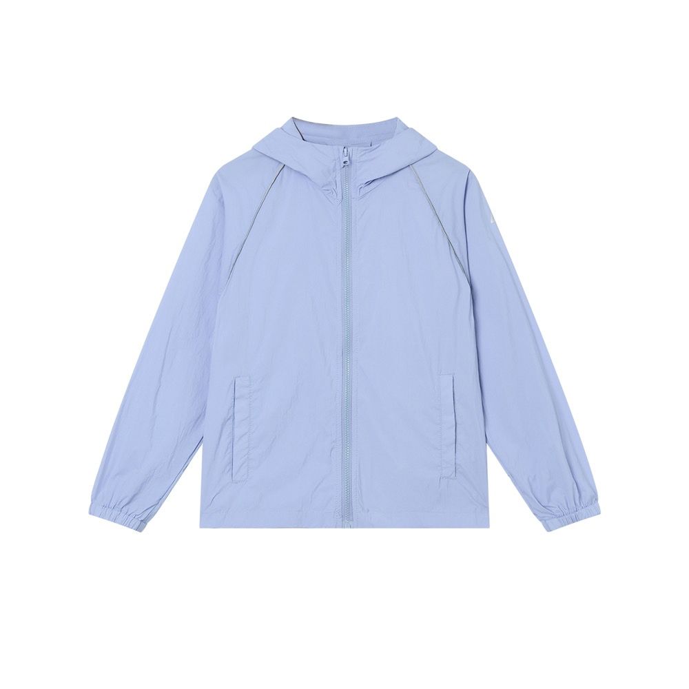 GIORDANO 童裝防曬抗UV涼感驅蚊防護連帽外套【雙色任選】 (62 暮光藍)
