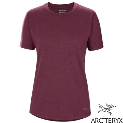 ARCTERYX 始祖鳥 女款 Lana 彈性短袖圓領防曬快乾排汗衣 丘比特紫