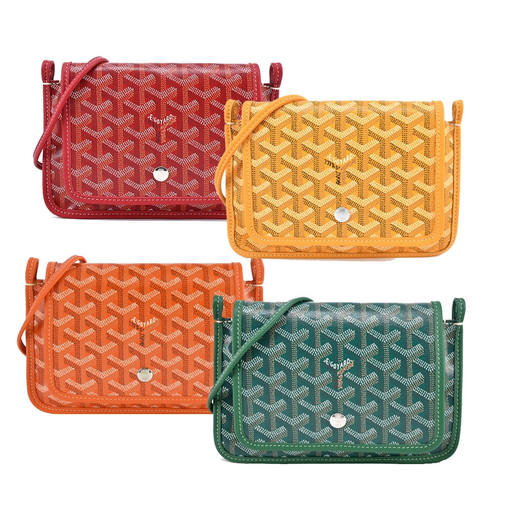 GOYARD PLUMET 經典LOGO翻蓋扁斜背包-多色選 歐系精品包 配件