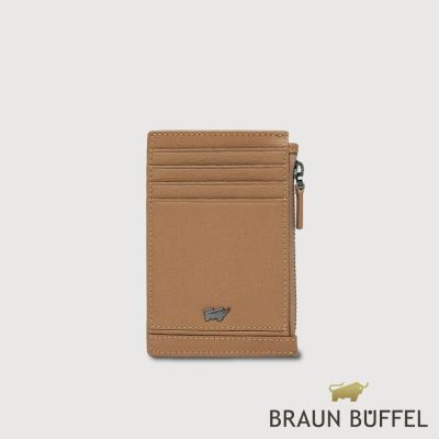 【BRAUN BUFFEL 德國小金牛】台灣總代理 維克多-D 零錢袋卡夾-淺棕/BF512-154-CS
