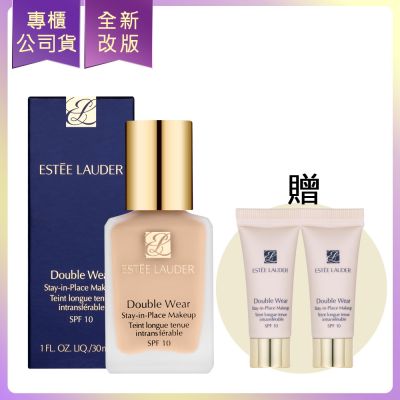 *ESTEE LAUDER雅詩蘭黛 粉持久完美持妝粉底30ml+粉持久完美持妝粉底5mlx2(專櫃公司貨)