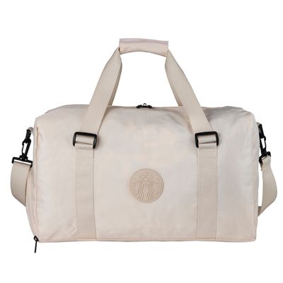 星巴克 休閒背提兩用袋-杏仁白色