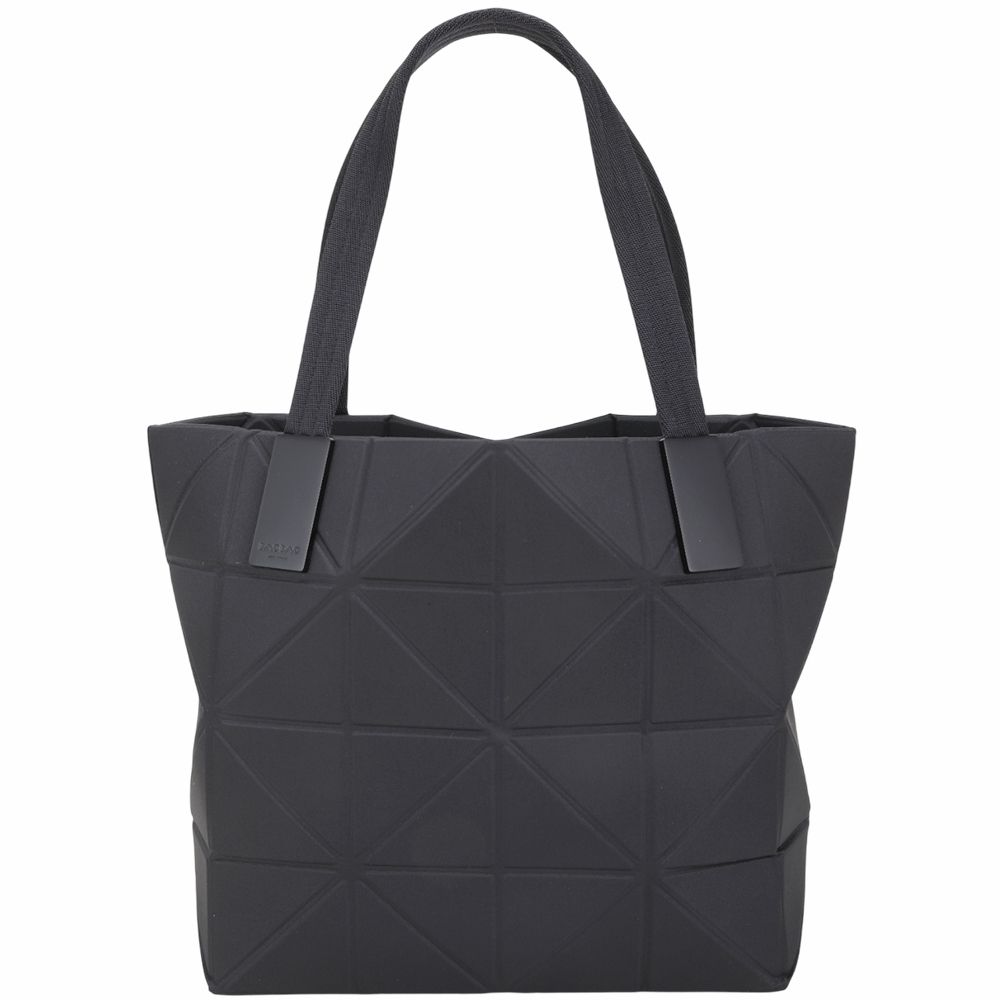 ISSEY MIYAKE 三宅一生 BAOBAO TRACK 6x4 霧面幾何手提/肩背托特包(黑色)