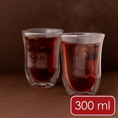 《La Cafetiere》英國 雙層玻璃杯2入-300ml-- 水杯 茶杯 咖啡杯 優格杯 義式咖啡杯 雙層隔熱杯