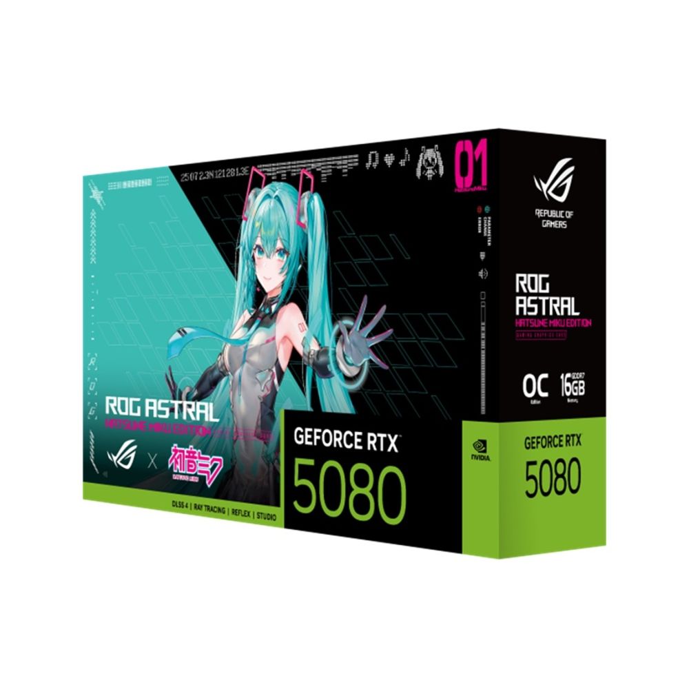 ASUS 華碩ROG ASTRAL-RTX5080-O16G-MIKU 初音未來特別版顯示卡| RTX