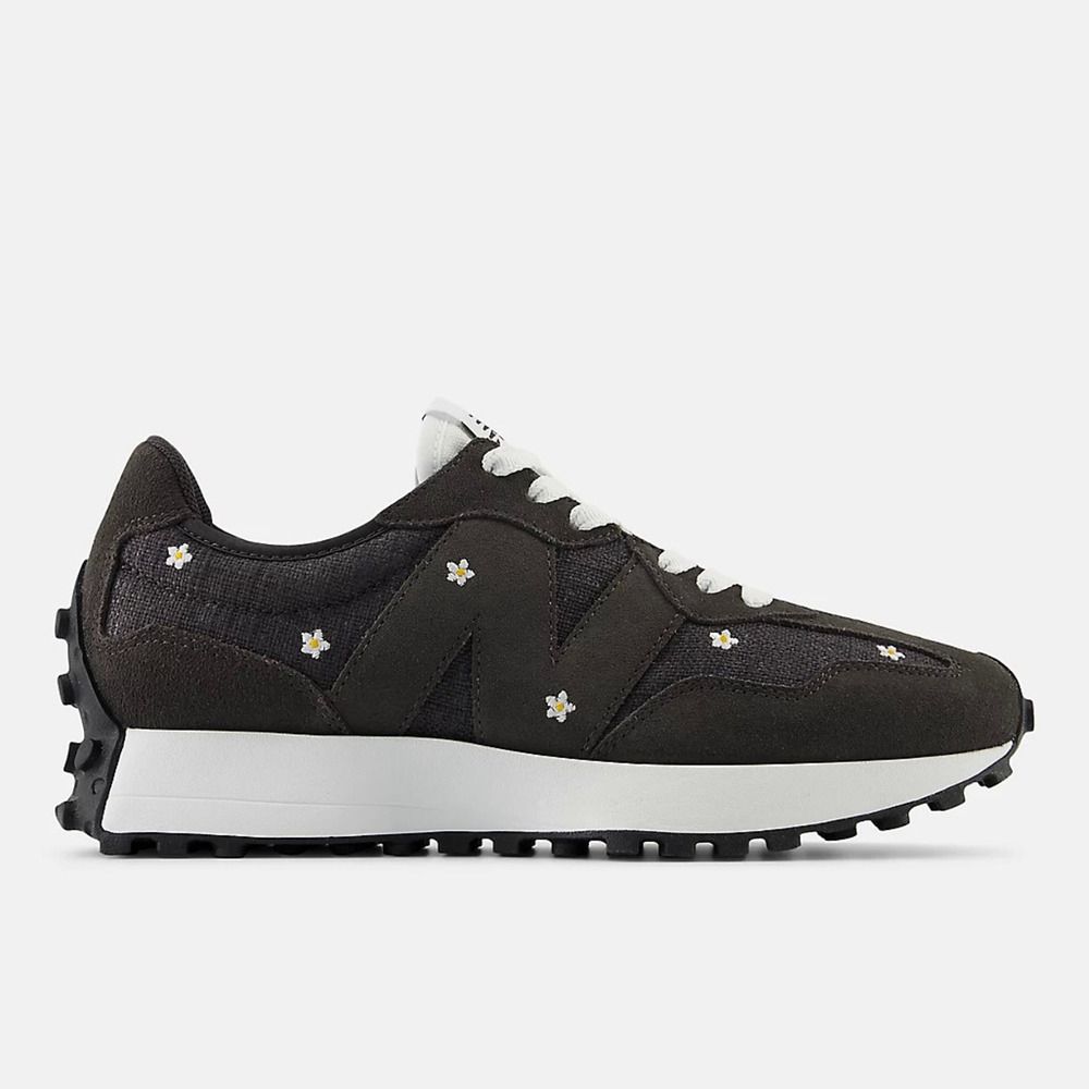 New Balance 327 [WS327DCB] 女 運動休閒鞋 復古鞋 舒適 穿搭 小花 黑 白