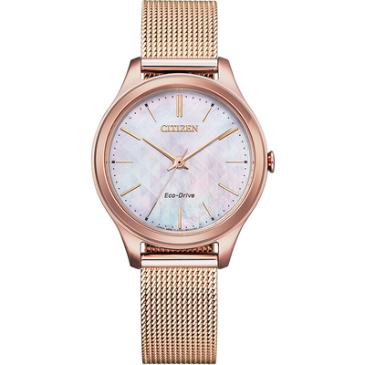 CITIZEN 星辰 光動能米蘭帶手錶 EM0508-80Y平行輸入
