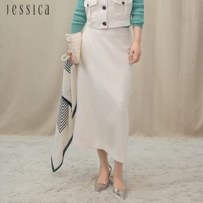 JESSICA - 氣質亮片小香風A字裙擺長裙J54103