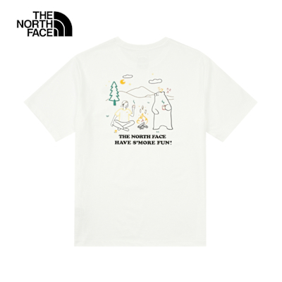 【The North Face 官方旗艦】北面男女款白色純棉短袖T恤｜8DBVFN4