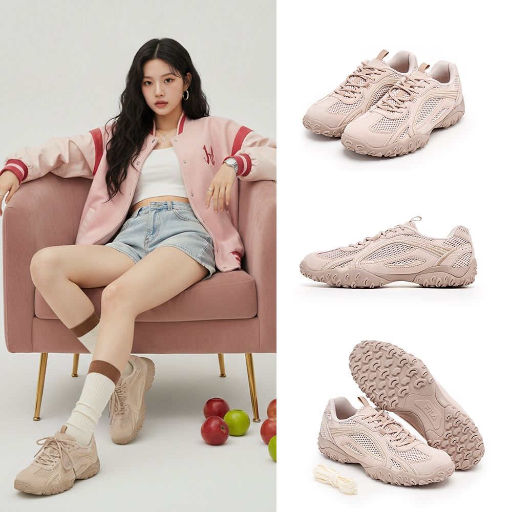 【FILA】#韓韶禧代言款 女鞋 男鞋 ECHAPPE LX 中性運動鞋-粉 (4-C609A-661)