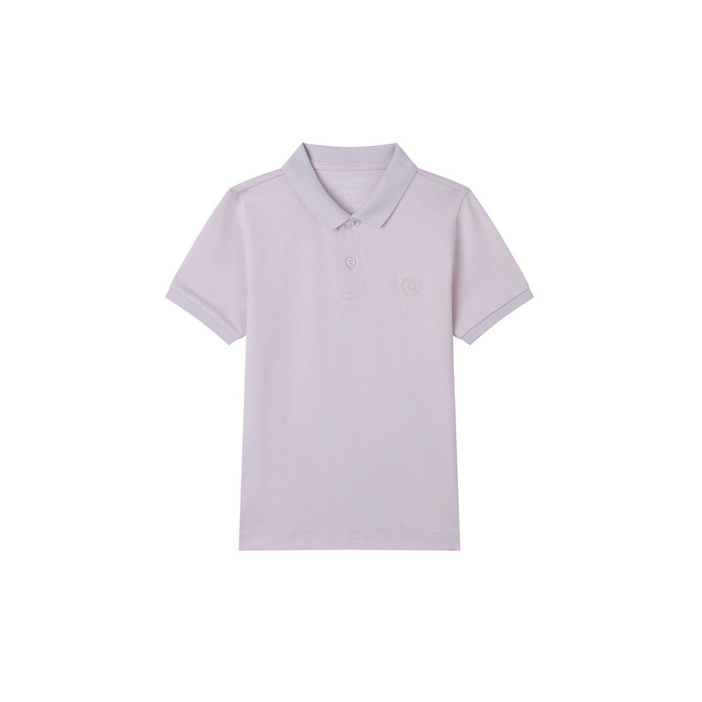 GIORDANO 童裝純棉短袖POLO衫 Liquid Touch系列 (45 丁香粉紅)