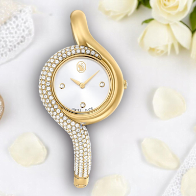 SWAROVSKI 施華洛世奇 Dextera 手鐲式 時尚腕錶 女錶 手錶 禮物-29mm金色 5708030