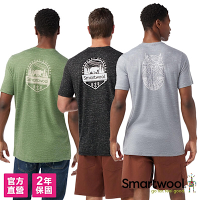 Smartwool 官方旗艦 男 美麗諾羊毛 塗鴉短Tee 多款多色